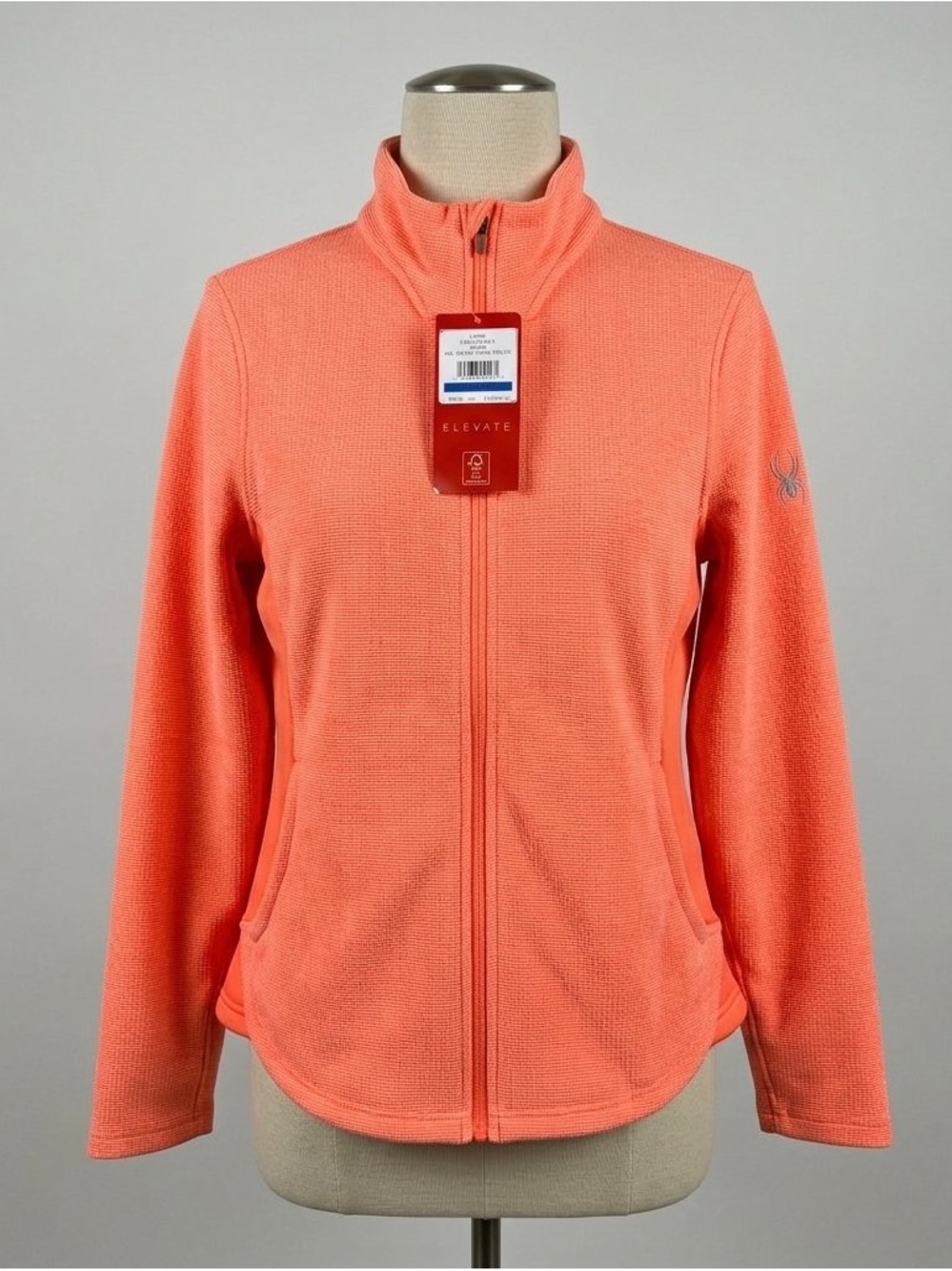 NWT Spyder Women's Aspire Fleece Jacket - Tropic White Melange - Size XL